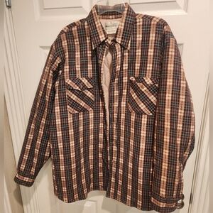 Mens Fannel Windbreaker